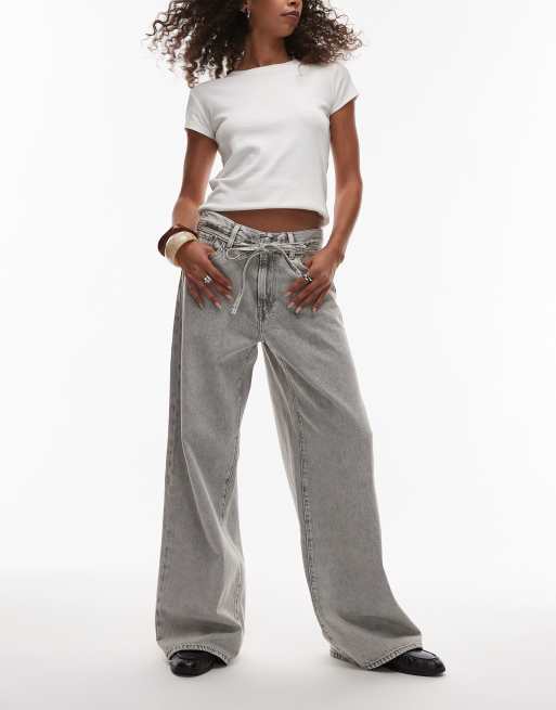 Vaqueros gris claro de pernera recta extragrande de Levi's