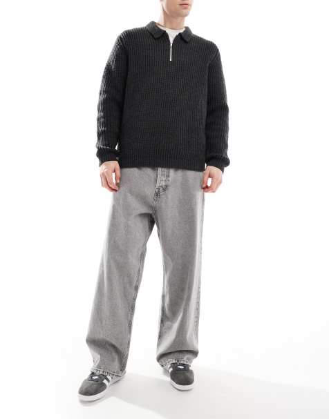 Vaqueros gris lavado de corte skater Ron de Jack & Jones - view 1