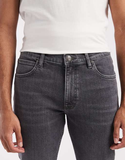 Vaqueros gris lavado oscuro de corte tapered slim Luke de Lee, 4 de 5