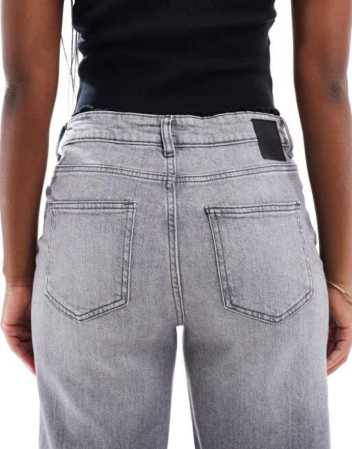 Vaqueros gris medio de talle medio y pernera ancha Silke de Pieces, 5 de 5