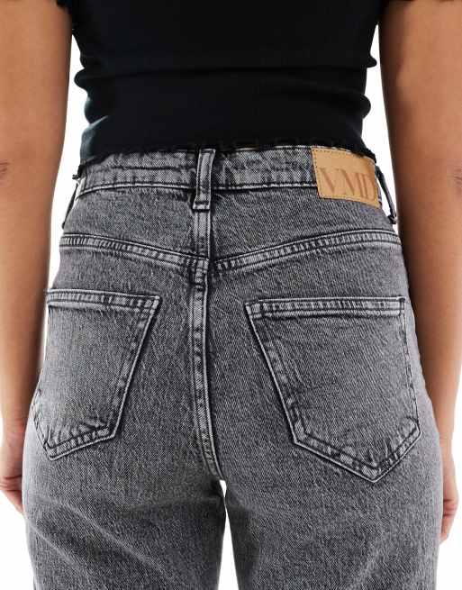Vaqueros gris medio lavado de pernera ancha y talle alto Tessa de Vero Moda, 5 de 5