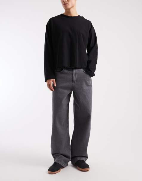 Vaqueros gris oscuro holgados de ASOS DESIGN - view 1