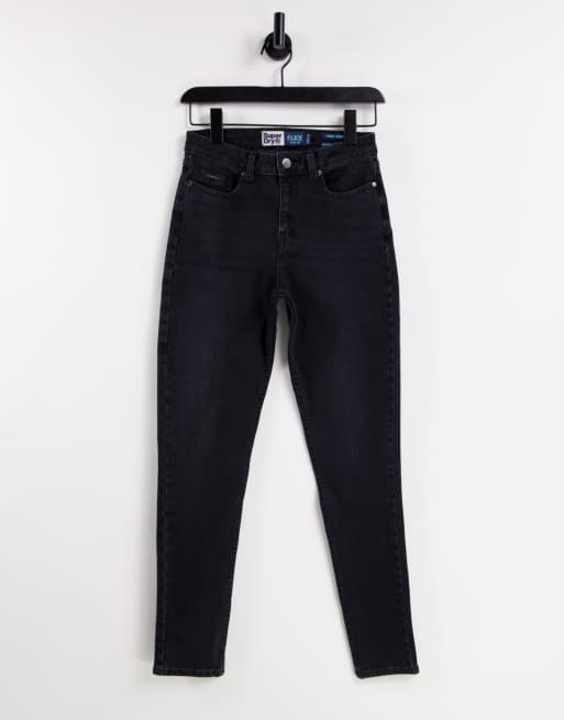 Vaqueros grises de corte pitillo Super Flex de Superdry