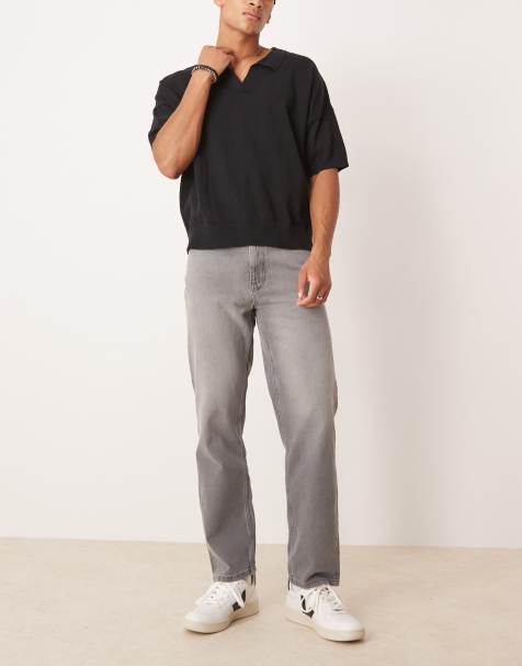 Vaqueros grises de corte recto de ASOS DESIGN - view 1