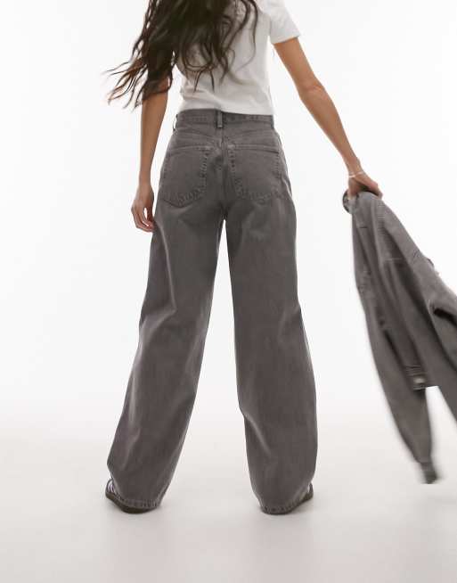 Vaqueros grises de talle bajo y estilo años 90 de Topshop, 2 de 5