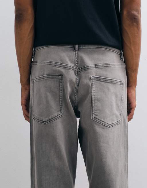 Vaqueros grises elásticos de corte tapered de ASOS DESIGN, 4 de 5