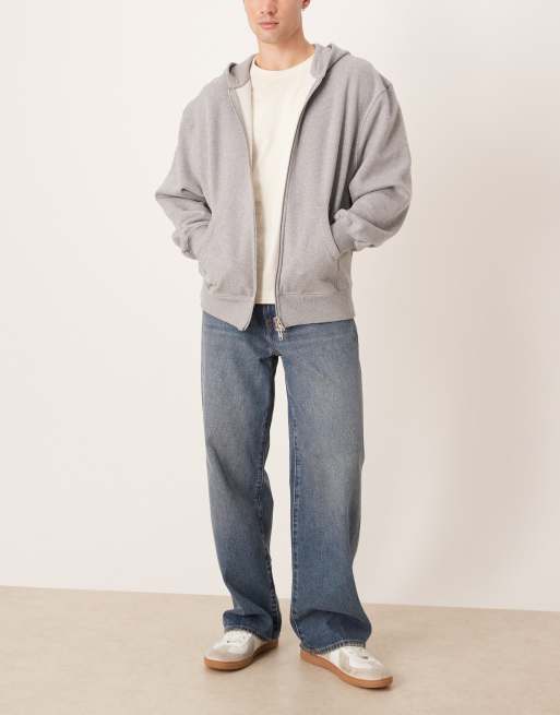 Vaqueros grises holgados con 5 bolsillos de Abercrombie & Fitch