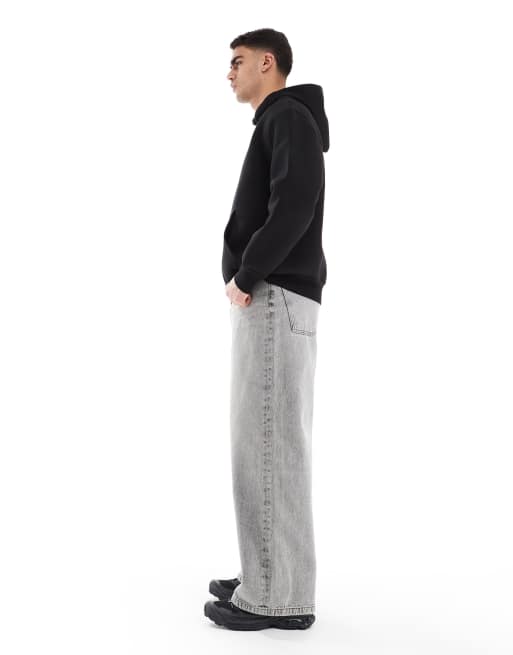 Vaqueros grises muy holgados con lavado envejecido de ASOS DESIGN, 3 de 5