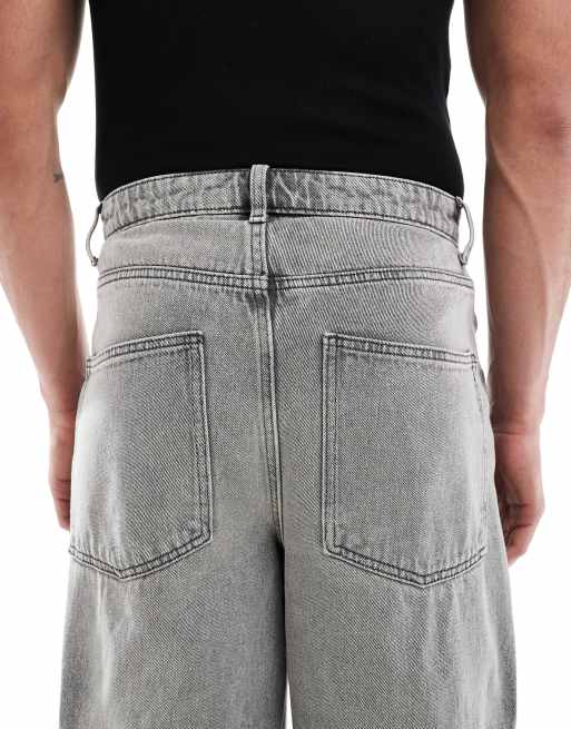 Vaqueros grises muy holgados con lavado envejecido de ASOS DESIGN, 4 de 5