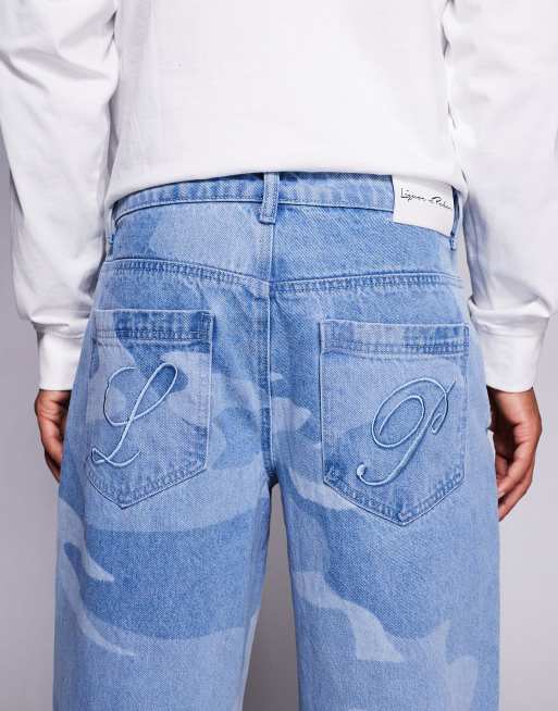 Vaqueros holgados con estampado de camuflaje de Liquor N Poker, 5 de 5