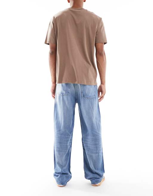 Vaqueros holgados con lavado azul medio de tencel de Calvin Klein Jeans, 3 de 5