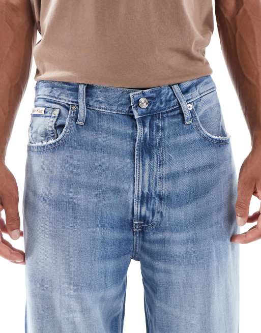 Vaqueros holgados con lavado azul medio de tencel de Calvin Klein Jeans, 5 de 5