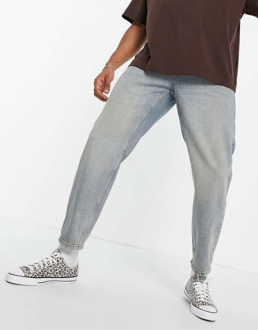 Vaqueros holgados con lavado claro y tinte de Topman