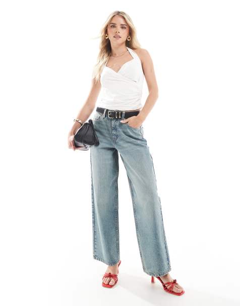 Vaqueros holgados con lavado deslucido de Miss Selfridge Petite - view 1