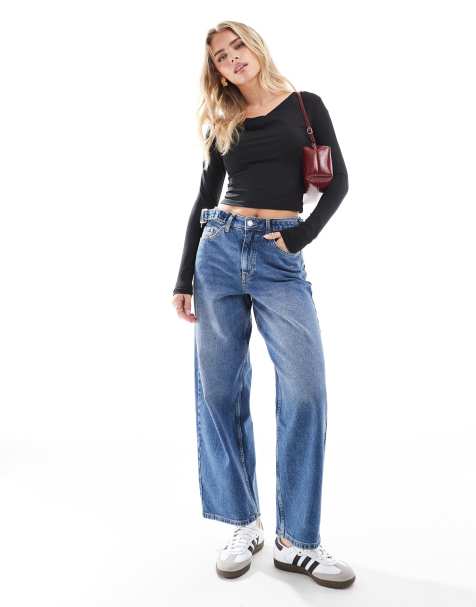 Vaqueros holgados con tira ajustable de Miss Selfridge Petite - view 1