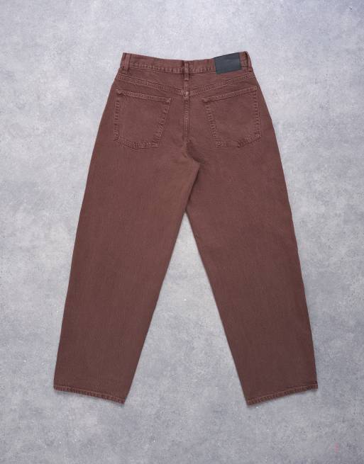 Vaqueros marrón chocolate holgados de talle bajo Lowrie de Topshop, 7 de 7