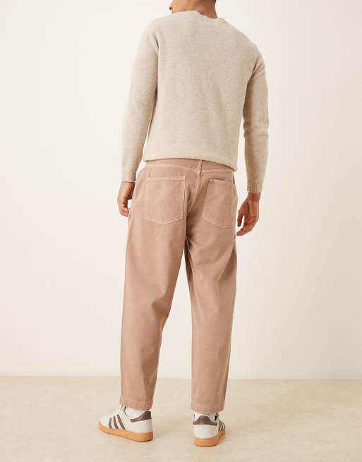 Vaqueros marrones de corte tapered holgado de ASOS DESIGN, 3 de 5