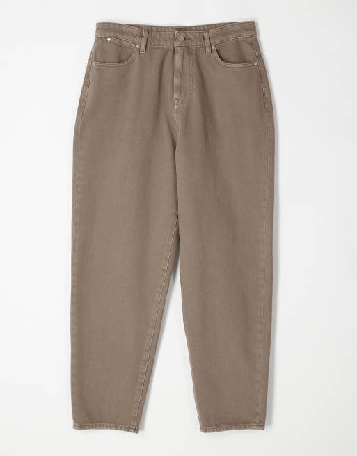 Vaqueros marrones de corte tapered slim con lavado envejecido de ASOS COLLECTIVE AC-B-251, 5 de 6