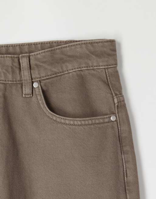 Vaqueros marrones de corte tapered slim con lavado envejecido de ASOS COLLECTIVE AC-B-251, 6 de 6