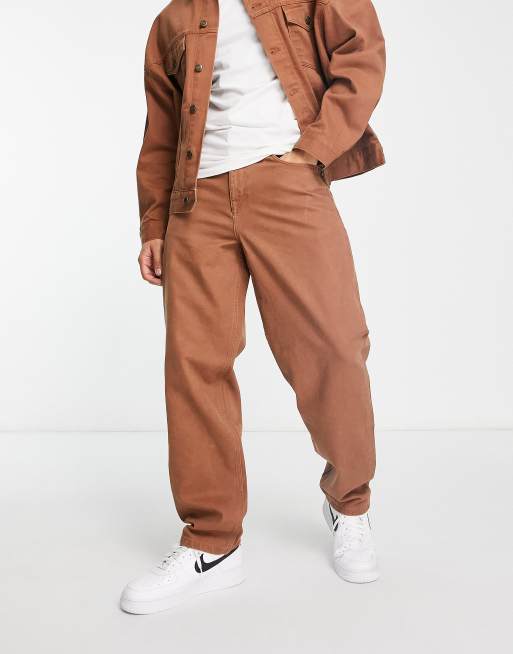 Vaqueros marrones holgados de ASOS DESIGN (parte de un conjunto)
