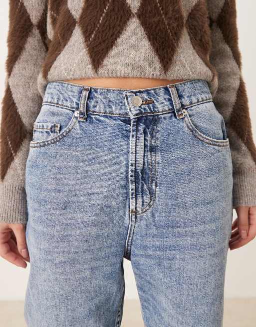 Vaqueros mom azul medio de corte holgado y talle alto de ASOS DESIGN, 4 de 5