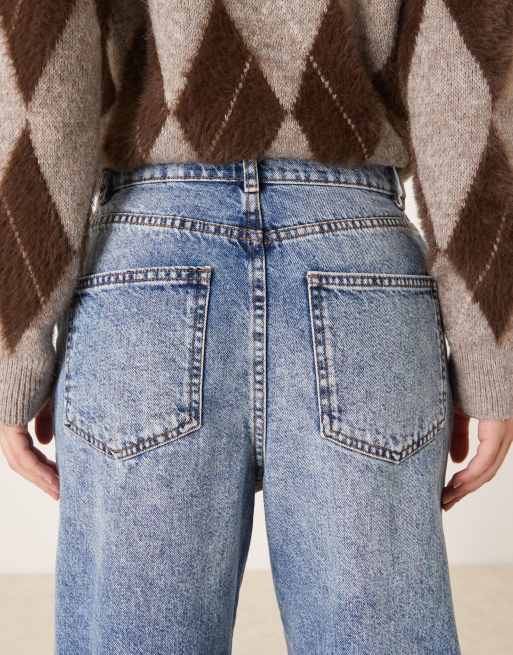 Vaqueros mom azul medio de corte holgado y talle alto de ASOS DESIGN, 5 de 5