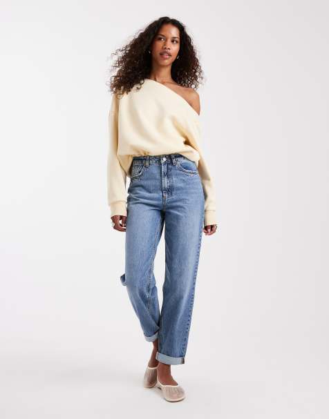 Vaqueros mom azul medio holgados de talle alto de ASOS DESIGN - view 1