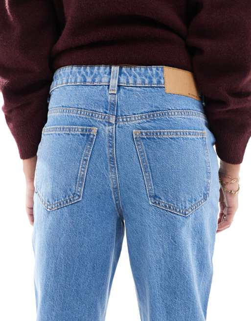 Vaqueros mom azul pulcro holgados de talle alto de ASOS DESIGN Maternity, 3 de 5