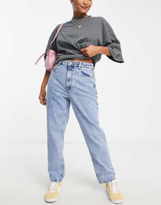 Vaqueros mom azules de talle alto de Pimkie Petite, 4 de 4