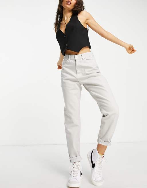 Vaqueros mom blanco hueso de talle alto Nora de Dr Denim Petite, 4 de 4