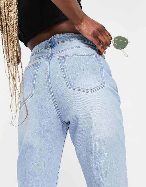 Vaqueros mom holgados con lavado azul claro Veron de DTT Tall , 3 de 4
