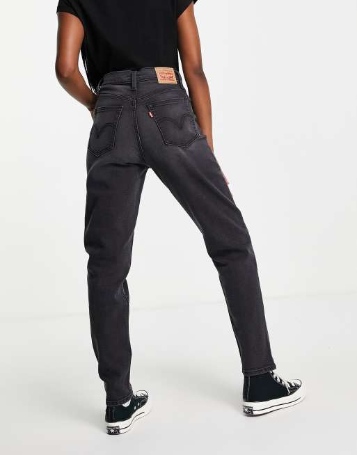 Vaqueros mom negros de talle alto de Levi's , 3 de 4