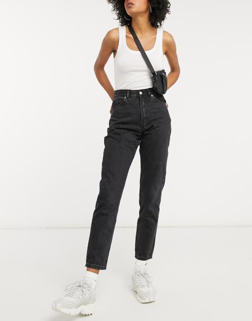 Vaqueros mom negros de tiro alto Nora de Dr Denim
