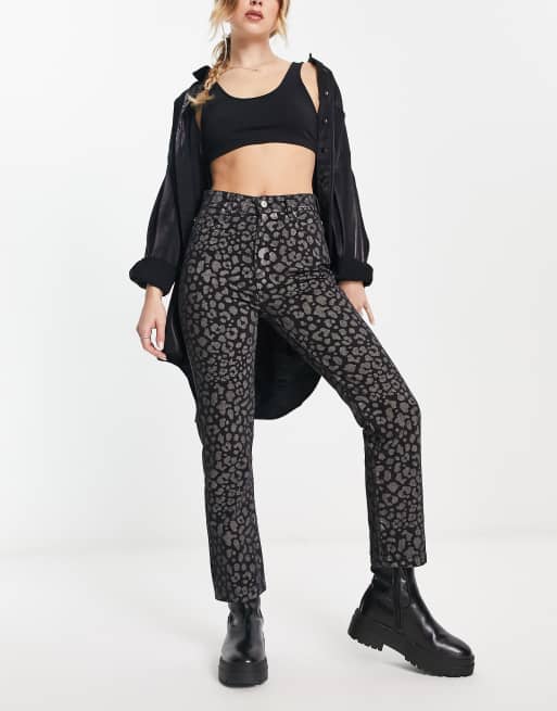 Vaqueros multicolores de corte slim con estampado animal de Scalpers