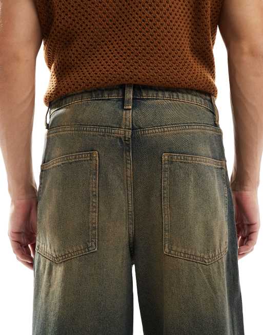 Vaqueros muy holgados con lavado azul oscuro y tintado vintage de ASOS DESIGN, 4 de 5