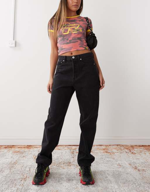 Vaqueros negro apagado de corte recto Sophie de Obey