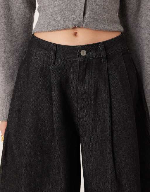 Vaqueros negro crudo de corte herradura extragrande de ASOS DESIGN, 5 de 5