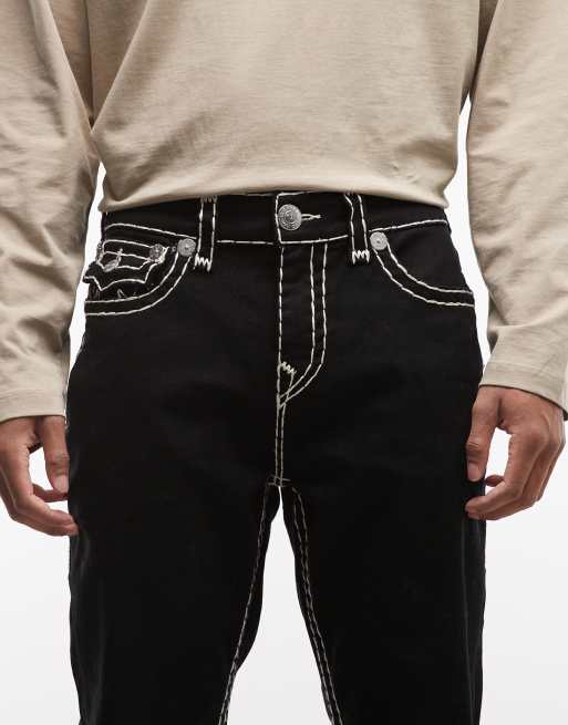 Vaqueros negro enjuagado de corte recto Ricky Super T de True Religion, 5 de 5