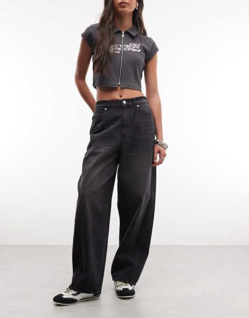 Vaqueros negro envejecido holgados Leah de Obey