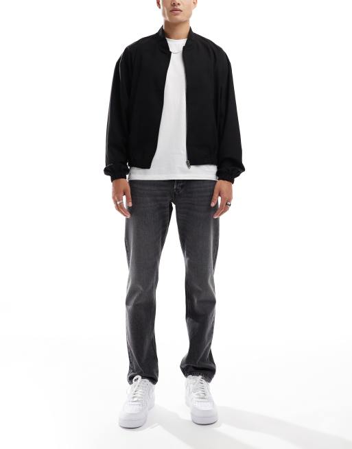 Vaqueros negro lavado de corte recto Chris de Jack & Jones