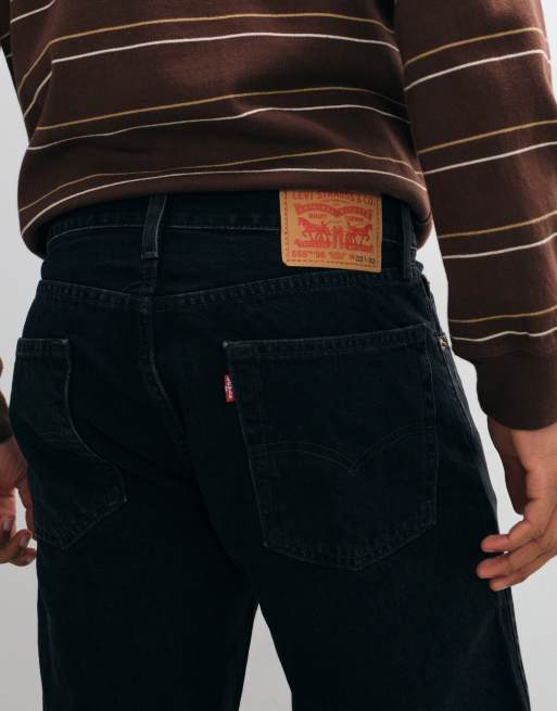 Vaqueros negro lavado de corte recto holgado 555 '96 de Levi's , 5 de 5
