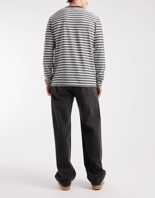 Vaqueros negro lavado de corte recto suelto 501 de Levi's, 2 de 5