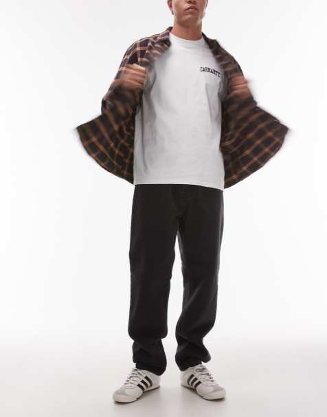 Vaqueros negro lavado de corte tapered holgada Newel de Carhartt WIP - view 1