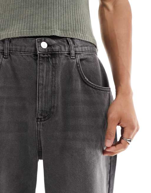 Vaqueros negro lavado unisex sueltos de Reclaimed Vintage, 4 de 4
