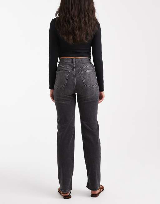 Vaqueros negro pizarra elásticos de corte recto de Cotton On Curvy, 3 de 5