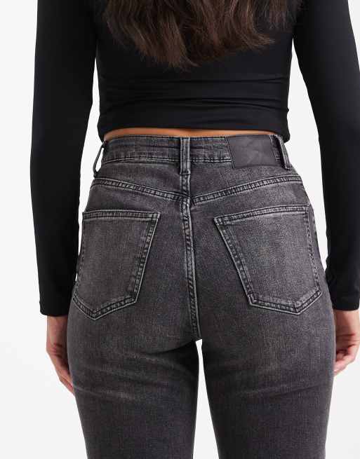 Vaqueros negro pizarra elásticos de corte recto de Cotton On Curvy, 4 de 5