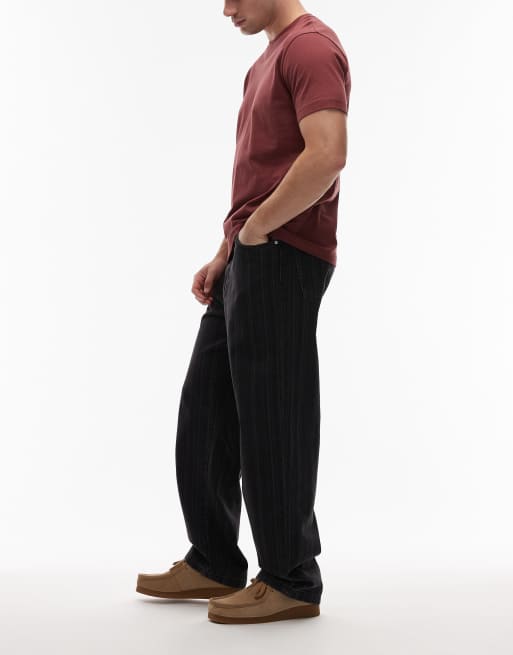 Vaqueros negros a rayas de corte tapered suelto Rylan de Carhartt WIP, 3 de 5