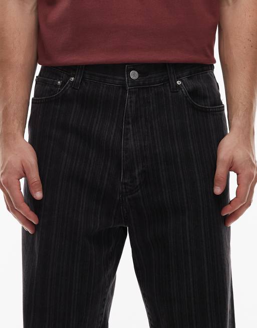 Vaqueros negros a rayas de corte tapered suelto Rylan de Carhartt WIP, 5 de 5