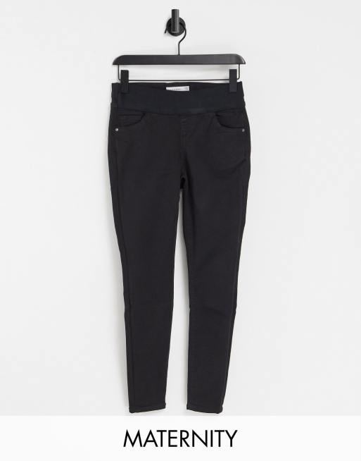 Vaqueros negros con diseño por encima del vientre Jamie de Topshop Maternity 