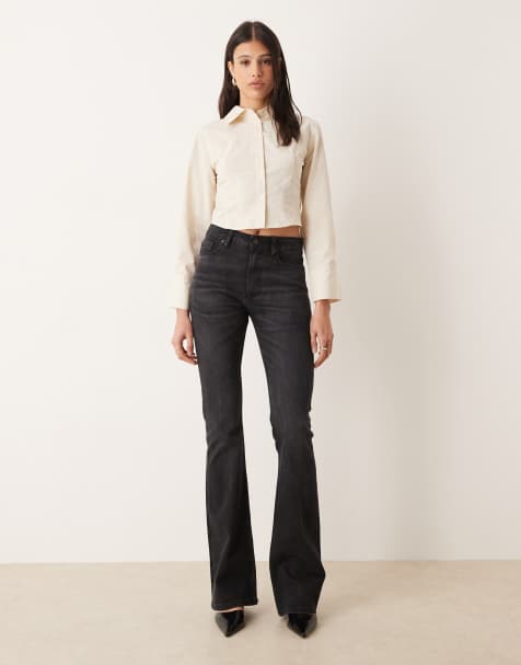 Vaqueros negros de corte bootcut de ASOS DESIGN Tall - view 1